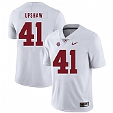 Alabama Crimson Tide 41 Courtney Upshaw White Nike College Football Jersey Dzhi,baseball caps,new era cap wholesale,wholesale hats